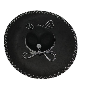 Grand chapeau mexicain personnalisé avec nœud papillon, chapeau mexicain sexy à bords argentés pour Halloween - Product Image 3