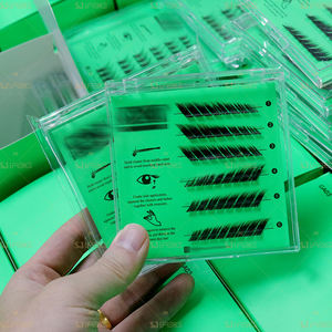 Pestañas Postizas Segmentadas con Alas <span class=keywords><strong>de</strong></span> <span class=keywords><strong>Manga</strong></span> Hechas a Mano con PBT Autoadhesivas, Banda Transparente Pre-Encolada, Pestañas <span class=keywords><strong>en</strong></span> Racimo, OEM/ODM, Marca Privada - Product Image 6