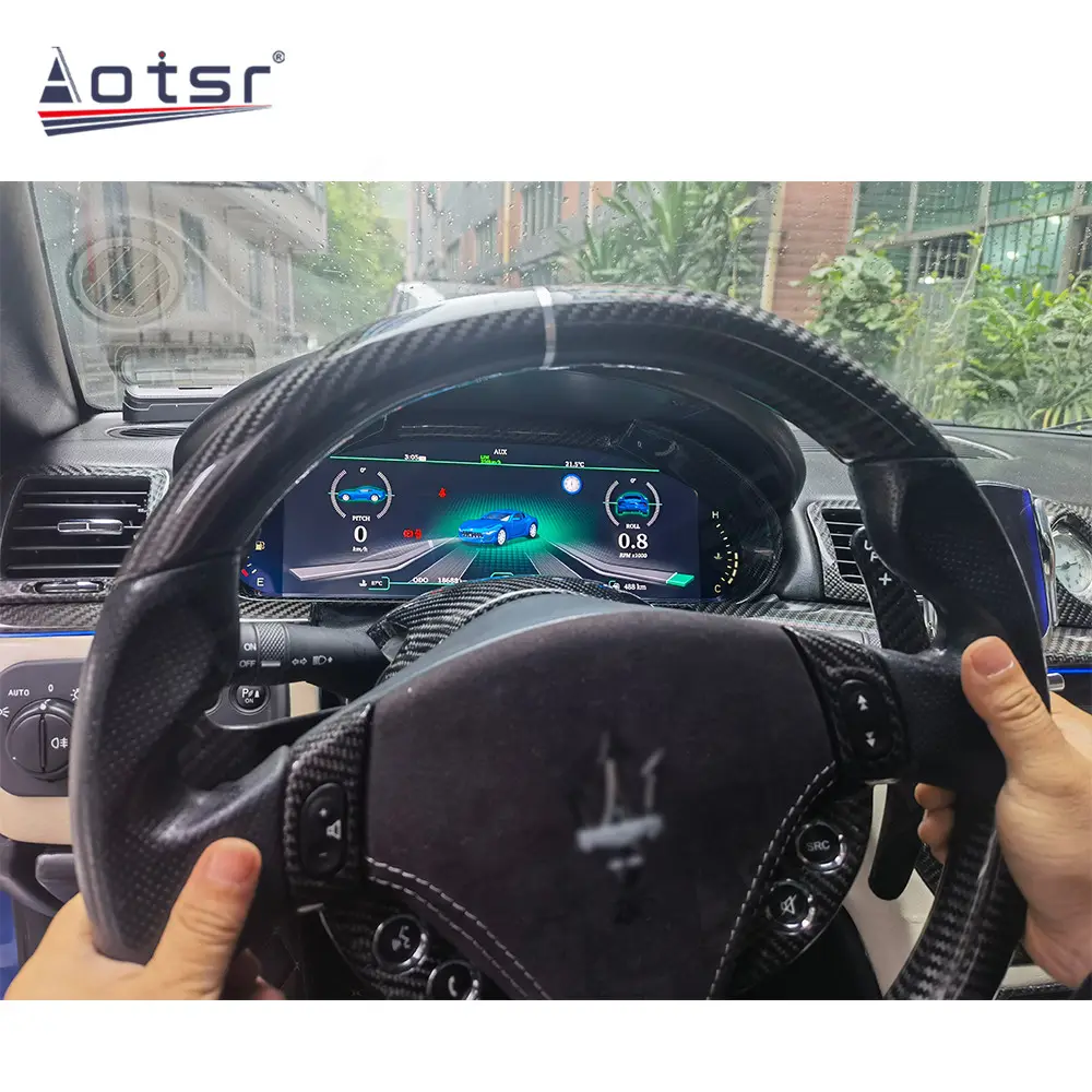 Car Instrument Dashboard Display For Maserati GT GC Grancabrio GranTurismo 2007+ Digital cluster Head Unit GPS