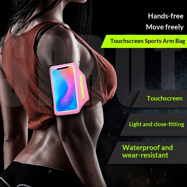 In Stock Wholesale Sports Phone Armband Touch Screen Arm Bag Men Women Fitness Running Cycling Arm Band for Mobile Phone