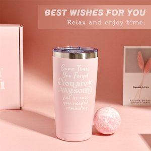 Luxury <strong>Pink</strong> Spa <strong>Gift</strong> Set for Mother's Day Self Care Kit with Tumbler Scented Candle &amp; Bath Bomb Perfect <strong>Gift</strong> for Mom - Product Image 4
