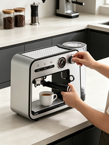 Machine à café expresso Anbolife OEM 15 bars, 1450W, avec mousseur à lait et manomètre rétro pour la maison et le bureau - Product Image 2