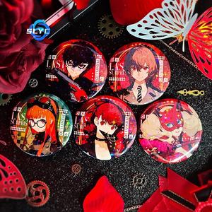 Estilo japonés <span class=keywords><strong>Persona</strong></span> <span class=keywords><strong>5</strong></span> <span class=keywords><strong>Anime</strong></span> Metal Laser Badge Mercancía Ren Amamiya Sakura Futaba Makoto Niijima PIN - Product Image 1