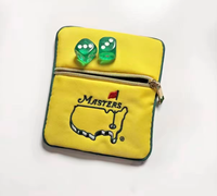 Tapis de Mahjong Américain Thème Golf de Luxe en Néoprène avec Sac de Transport, Antidérapant, Durable, Design Vert – Idéal pour Cadeaux et Joueurs
