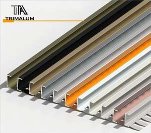 Universelle Aluminium-Kantenleiste Schlankes Profil Aluminium-Fliesenleiste für Holz- und Fliesenböden Schwellen und Rechtwinklige Ecken - Product Image 3