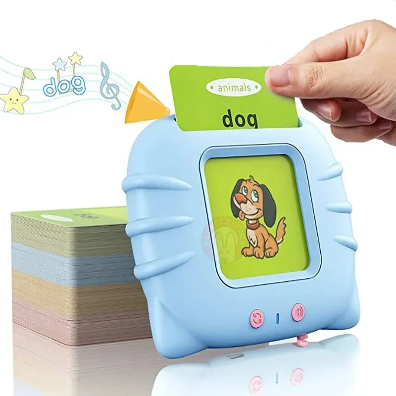 224 Word French & English Learning Talking 112 Flash Cards Reader Toy for Toddler Spanish and English Bilingual Electronic Book