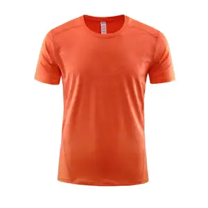 Groothandel Snel Droog Polyester T-Shirt Voor Mannen Custom Logo Training Sportgym Dragen Heren T-Shirts