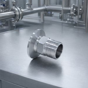 Raccord hexagonal hygiénique en acier inoxydable 316 de qualité sanitaire avec filetage mâle pour équipement industriel - Product Image 2