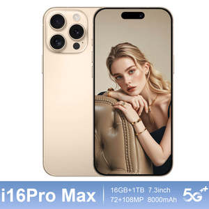 Smartphone 16 Pro <span class=keywords><strong>Max</strong></span> 5G Sbloccato Versione Globale 512GB 108MP CDMA LED 7800mAh Spagnolo Inglese Francese - Product Image 2