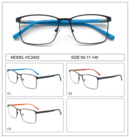 Monturas de Gafas Ópticas de Metal Higo, Diseño de Aro Completo Resistente para Hombres y Mujeres, Uso Diario en la Oficina