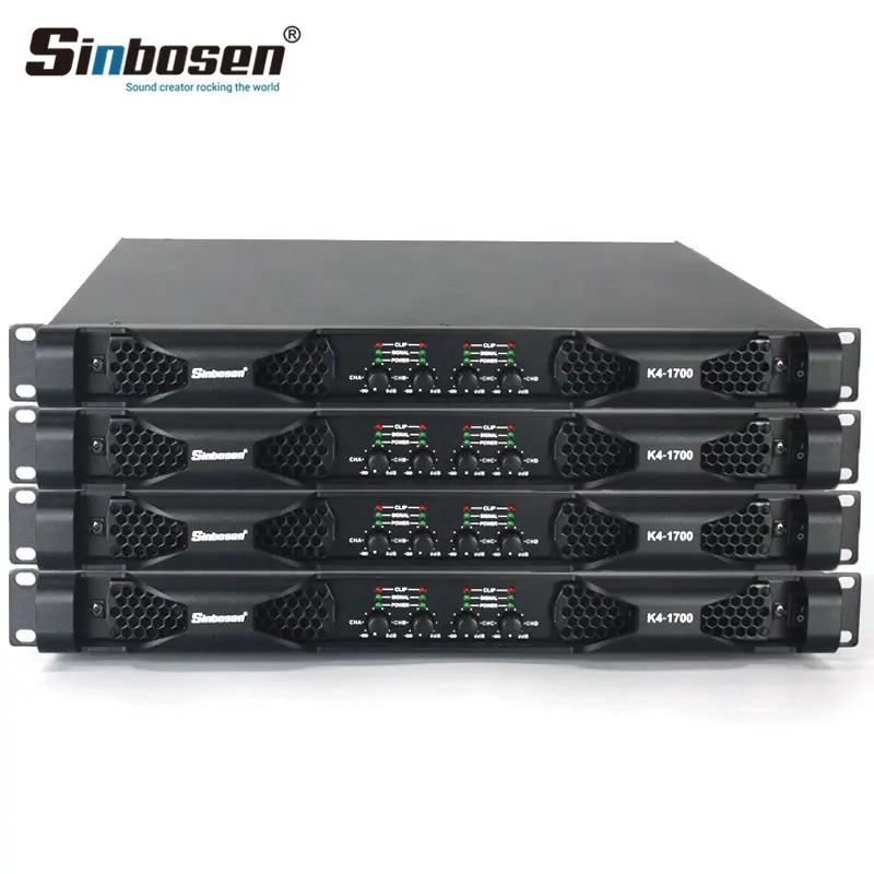 Sinbosen K4-1700 4 channel power amplifier professional sound amplifier