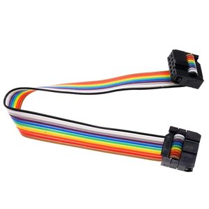 10 Pin Flat PVC Colorful Ribbon <b>Cable</b> 0.1 Inch Pitch Female to Female IDC Connector 20 Cm Length for Electronics <b>Wiring</b> - Product Image 3