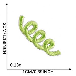 Parche termoadhesivo mini de bordado lindo con diseño de vela y gorro de cumpleaños de primavera para decoración de equipaje y bolsos - Product Image 6