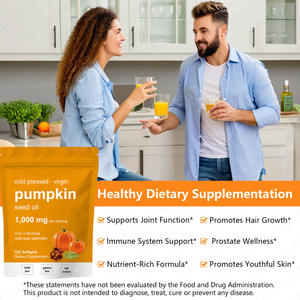 Stokta özel etiket soğuk preslenmiş kabak çekirdeği yağ Softgels testere <span class=keywords><strong>Palmetto</strong></span> saç desteği ile yetişkinler için yumuşak jel kapsüller - Product Image 5