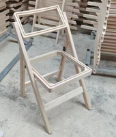 Chaises de salle à manger en bois pliables en rotin naturel de restaurant pliantes durables en gros pour les événements