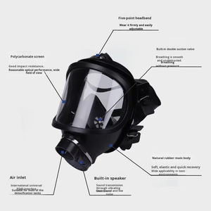 Einweg-Gesichtsmaske mit Breitfeldschutz aus Naturkautschuk, 3-lagig, selbstansaugend, filternd, gegen Staub, giftige Chemikalien - Product Image 2