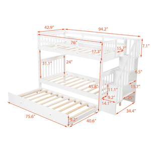 Furniture Wood <strong>Bunk</strong> Bed Kids Bedroom <strong>Bunk</strong> Bed for Children Wooden <strong>Bunk</strong> Bed Cama with Stairs - Product Image 3
