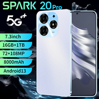 Smartphone Tecno Spark 20 Pro 7,3 pouces 16 Go + 1 To LTE 120 Hz 4K Gaming Android 14