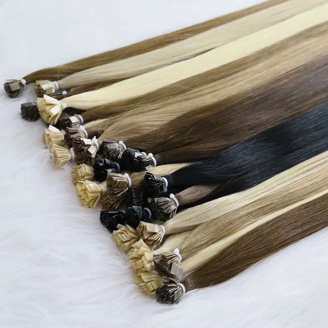 All'ingrosso 100% vergine europea capelli umani 12A estremità spesse 613 cuticola da 22 pollici allineate lisce punte piatte estensioni dei capelli In magazzino