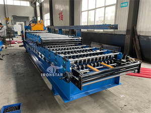 Sırlı çini çinko çatı levhası yapma makinesi çift katmanlı rulo şekillendirme makinesi - Product Image 3