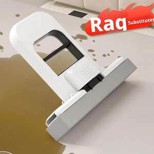 Serpillère de bureau mini pliable en gros, portable, auto-essorage par système de poussée-rétroaction courte, pour nettoyage humide/sec de cuisine - Product Image 3