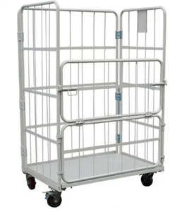 Mracking Heavy Duty Warehouse Stacking Storage Supermarket Logistics <strong>Trolley</strong> <strong>Roll</strong> Containers 4 Sides <strong>Roll</strong> Cage with Wheel - Product Image 1