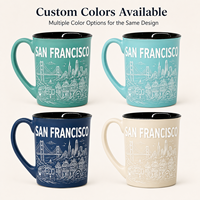 Mug à café en céramique 11 oz, souvenir de San Francisco, Californie, avec la célèbre Pont Golden Gate, pour mug en grès, OEM ODM personnalisé