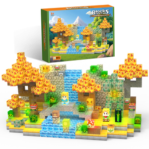 Juguetes de Bloques de Construcción Magnéticos de Plástico de <span class=keywords><strong>Princesa</strong></span> y Guerrero con 10 Cubos que Emiten Luz - Juego Educativo - Product Image 2