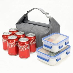 Sac de pique-nique pliable en polyester épais et isolé - Sac isotherme imperméable en feuille d'aluminium - Design moderne et simple pour toutes les saisons - Product Image 1