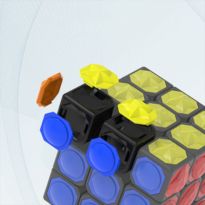 YJ รูบิคสีดำ3x3x3, รูบิคพิเศษกดจุด3D นูนพิเศษจุดกระแทก - Product Image 5