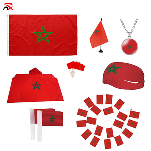 Custom Morocco 90*150cm National Flag Silk Screen Printing Flying Morocco Flag for 2026 USA Famous Football Games