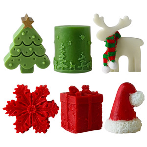 Candele Aromaterapiche a Forma di Albero di Natale in Silicone, Blocchi di Gesso Espanso Fai-da-Te, Sapone Artigianale, Blocchi di Ghiaccio, Albero di Pino - Product Image 3