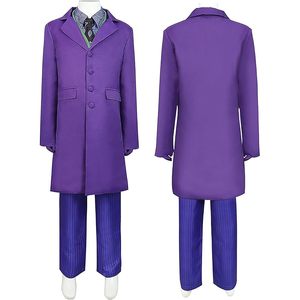 Disfraz de Joker SINSEN para Niños, 7 Piezas, Chaleco Morado y Verde, Traje, Abrigo, Pantalones, Camisa, Corbata, Guantes, Disfraz de Halloween para Niños y Niñas - Product Image 2