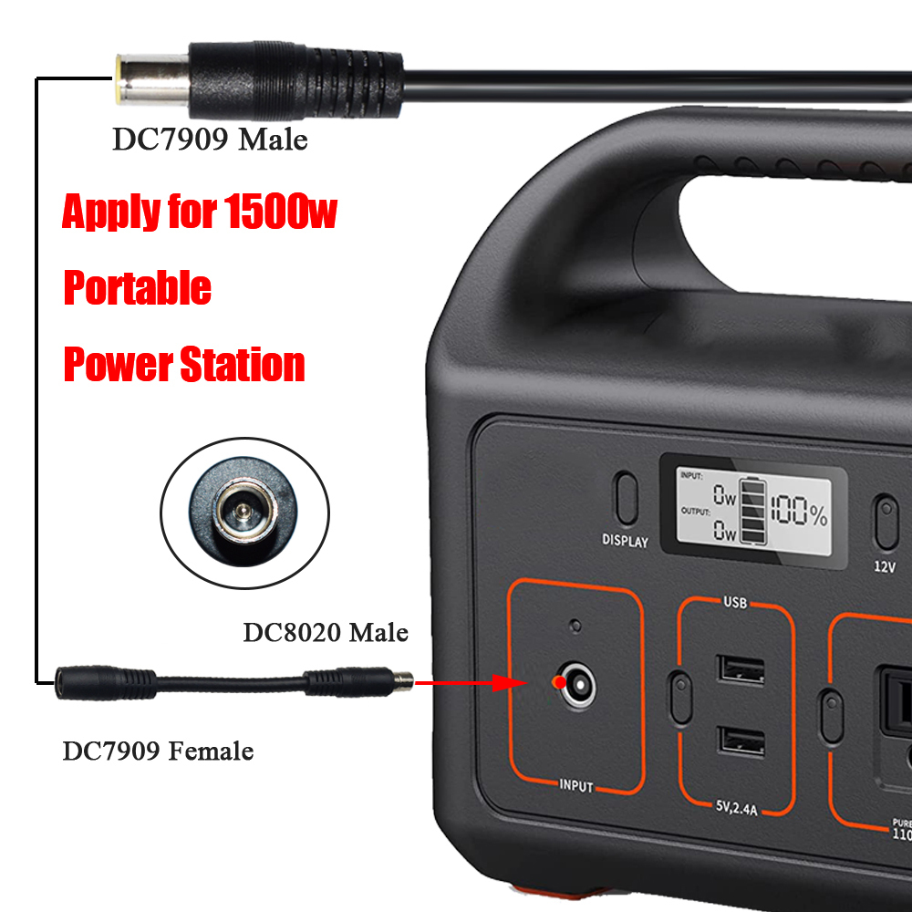 Yasoe - Adaptateur Secteur DC 7909 Mâle à Angle Droit 90° Pour Ordinateur Portable - Connecteur 7.9 X 0.9 Mm - 12