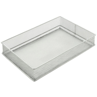 Plateau en maille avec couvercle Instruments de chirurgie en acier inoxydable Autoclave Désinfectant Plateau Panier Prix de gros