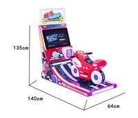 Machine de jeu de simulateur de voiture de course d'arcade d'enfants 220v à jetons pour le divertissement