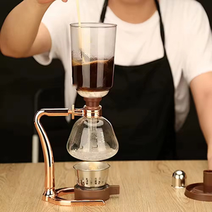 Rétro Siphon Pot Court Siphon Siphon Cafetière Pot En Verre Siphon Sous Vide Pratique <span class=keywords><strong>Machine</strong></span> À Café <span class=keywords><strong>Filtre</strong></span> Réutilisable Facile à nettoyer - Product Image 3