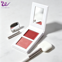 Palette de fard à joues double crème-poudre 2-en-1, haute pigmentation, minérale, violet lavande, waterproof, marque privée, logo personnalisé, ton froid