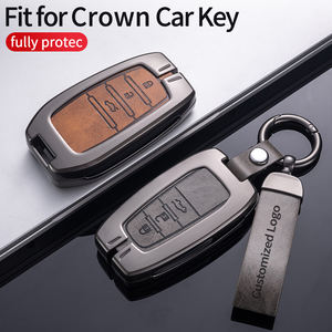 ที่หุ้มกุญแจรถทำจากสังกะสีอัลลอยอุปกรณ์เสริมที่หุ้มพวงกุญแจปกป้องสำหรับ <span class=keywords><strong>TOYOTA</strong></span> CROWN Prius Camry Corolla C-HR CHR RAV4 <span class=keywords><strong>Prado</strong></span> 2018 - Product Image 3