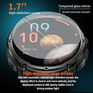 Montre connectée pour homme HT33 2026 avec appel Bluetooth, batterie grande capacité 1100 mAh, suivi sportif et santé, OEM/ODM, montre intelligente d'extérieur - Product Image 2