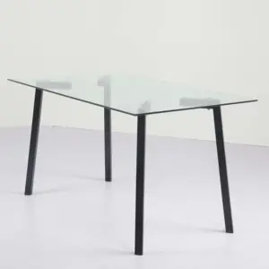 Casa muebles de comedor de vidrio templado básicos transparente pintura mesa de comedor