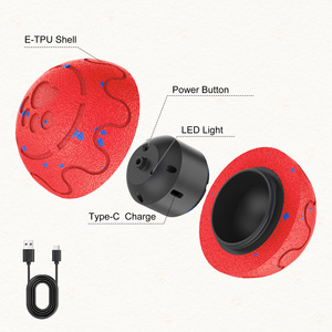 Interactive <strong>Dog</strong> Ball, Self-Moving <strong>Dog</strong> <strong>Toy</strong> with Auto-Rolling &amp; Bouncing, E-TPU Material, Waterproof, Motion-Activated (Red) - Product Image 1