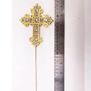 Adorno <span class=keywords><strong>de</strong></span> pastel cruzado para primera <span class=keywords><strong>comunión</strong></span>, bautismo religioso, bautizo, decoración <span class=keywords><strong>de</strong></span> recuerdo <span class=keywords><strong>de</strong></span> esencias para niños (oro), nuevo producto - Product Image 3