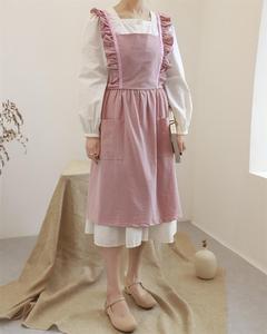 Moda giapponese medievale cotone lino <span class=keywords><strong>cucina</strong></span> grembiuli <span class=keywords><strong>da</strong></span> <span class=keywords><strong>cucina</strong></span> per donna negozio di fiori grembiule parrucchiere bavaglino giardino vestito generale - Product Image 2