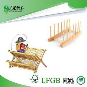 Bamboo and wood dish <b>rack</b>, kitchen drainer, household sink dish <b>rack</b>, dish cabinet <b>plate</b> <b>rack</b>, dish strainer - Product Image 5