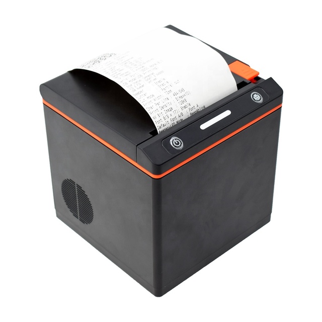 High-Speed 80mm Thermal Receipt Printer with USB LAN Dual Interface for Desktop Barcode Billing