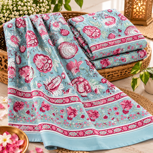 Juego de sábanas de algodón premium con diseño estampado, tela suave para dormitorio, hogar, hotel, habitación de huéspedes, colección de ropa de cama - Product Image 3