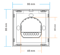 Controlador maestro DMX512 remoto para tira de LED, panel de pared RF 2 en 1 CCT de color mono con atenuación DIM, color blanco dual, 2 en 1, LED