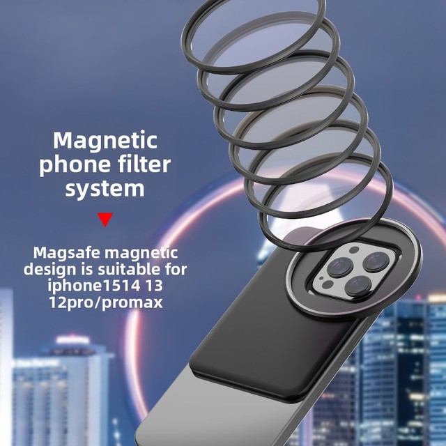 For Iphone 14/15/16 67mm Magnetic Filter Holder Polarizing Light-Filtering Set for Cross-Border Export