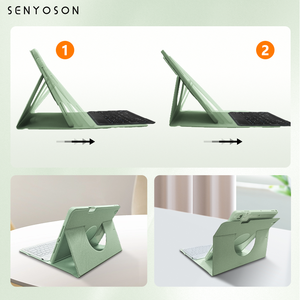 Syx Tùy Chỉnh 360 Độ Xoay Bàn Phím PU Trường Hợp Đối Với <span class=keywords><strong>iPad</strong></span> Không Khí <span class=keywords><strong>3</strong></span> 10.5 Inch Silicone Tablet Bìa Cho <span class=keywords><strong>iPad</strong></span> 10.2 2021 2020 2019 - Product Image 6